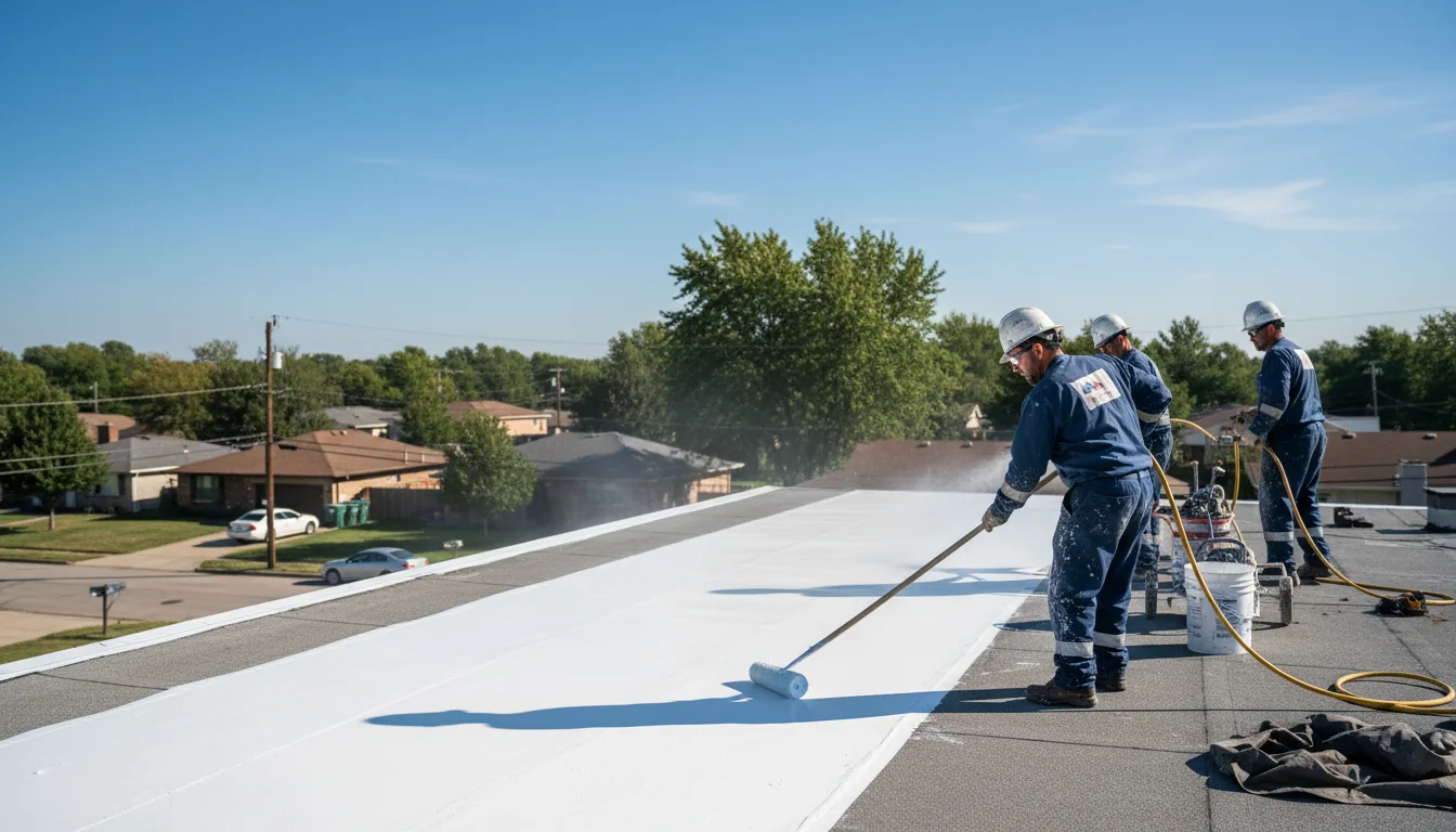 Commercial roof coating in Thomas, OK near me